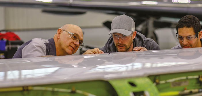 Interns at Duncan Aviation are mentored by experienced technicians