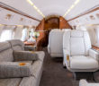 A Gulfstream GIV-SP, part of the Jet Edge large-cabin point-to-point fleet