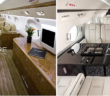 A Gulfstream cabin before and after a redesign