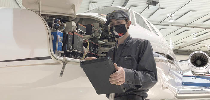 Technicians can use the iPads for access to systems including an internal communication channel and on-demand training