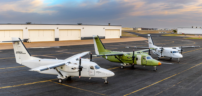 There are three aircraft in the Cessna SkyCourier turboprop flight test fleet