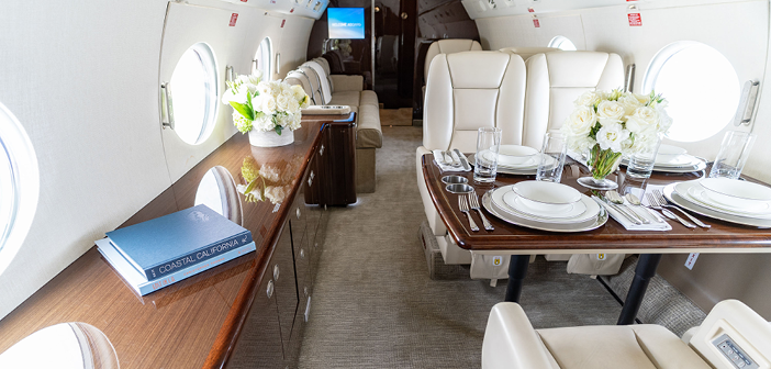 The interior of a Jet Edge G550