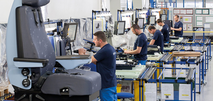 Other Stelia Aerospace seats (not those for the Falcon 10X) being put together