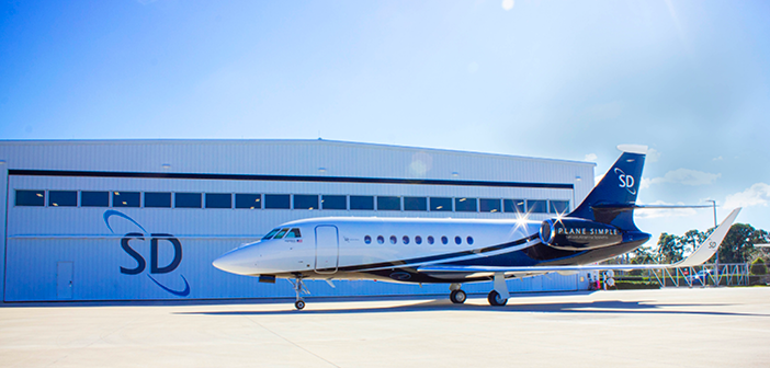 The SD Falcon 2000LX ready for the Plane Simple antenna installation