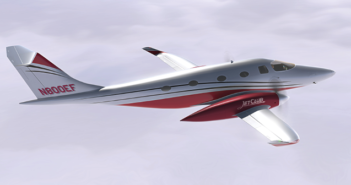 The all-electric Bye Aerospace eFlyer 800 in JetClub livery