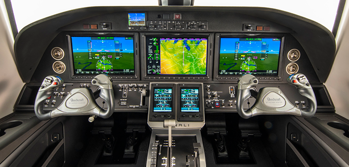 The Beechcraft Denali's cockpit