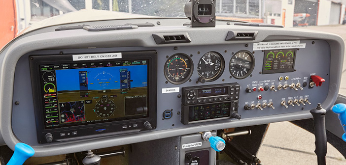 The Grob G109B Able features Garmin glass cockpit avionics