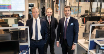 Left to right: Eymeric Segard, CEO of LunaJets; Guillaume Launay, director of sales; and Alain Leboursier, managing director. Image: LunaJets