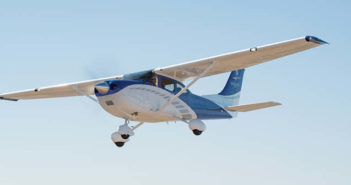 The Cessna Turbo Skylane in flight