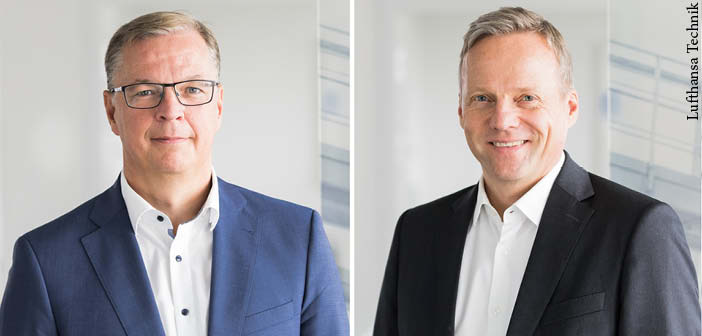 Dr Johannes Bussmann (pictured left) and Soeren Stark (pictured right). Image: Lufthansa Technik