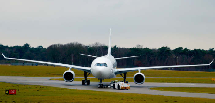 The arrival of the A330-343 at Fokker Techniek in Woensdrecht, the Netherlands. Image: Fokker Techniek