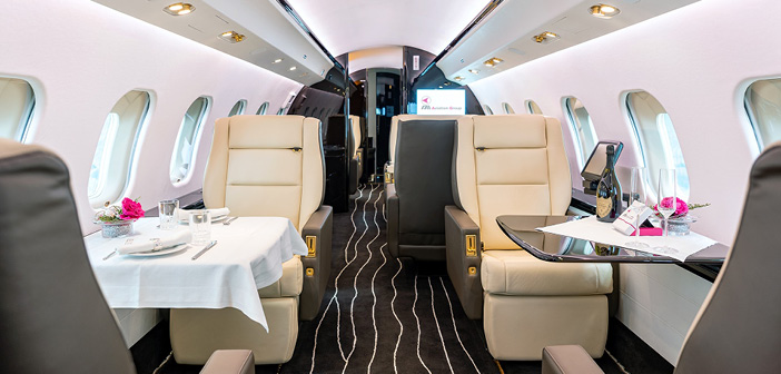 The Bombardier Global Express interior