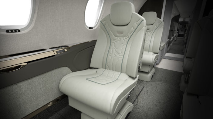 A VIP seat in the Cessna Citation Ascend cabin