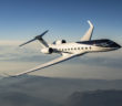 The Gulfstream G700 aircraft in flight