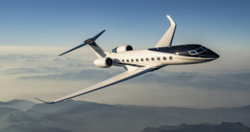 The Gulfstream G700 aircraft in flight