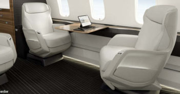 The Challenger 3500 interior with Nuage seats