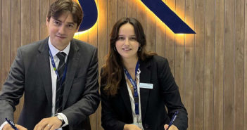 Jeremie Caillet of Jet Aviation and Adelaide Poisson of Donecle