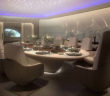 The conference area on a VIP BBJ 777-9 cabin design by Lufthansa Technik