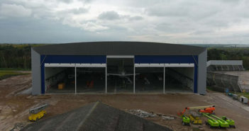 New wide-body hangar at Fokker Services Group Exterior view of Fokker Services Group's new wide-body hangar