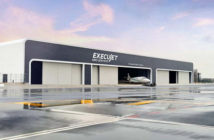 The exterior of a new ExecuJet MRO facility in Dubai