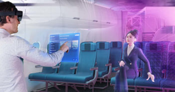 Remote cabin definition collaboration concept unveiled by Airbus Illustration of Airbus' collaborative cabin definition solution based on mixed reality