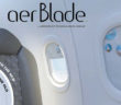 ATG's aerBlade electronic window shades in an aircraft cabin