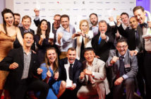 Group photo of the winners of the 2023 Crystal Cabin Awards