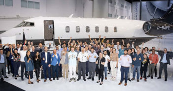 The Challenger 3500 delivery ceremony