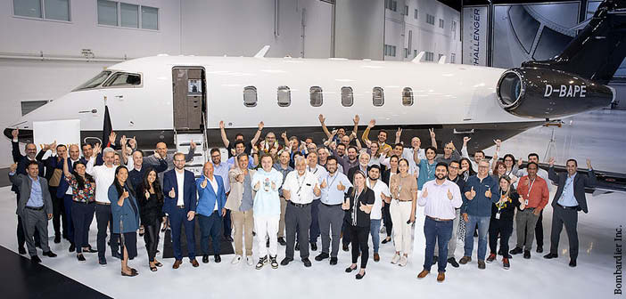 The Challenger 3500 delivery ceremony