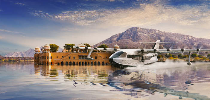 A rendering of the Jekta PHA-ZE 100 on water