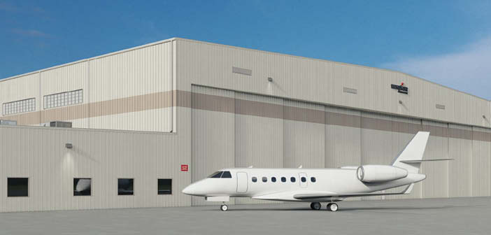 A rendering of the planned extension to West Star Aviation's site in East Alton, Illinois