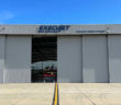 Exterior view of hangar