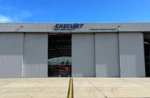 Exterior view of hangar