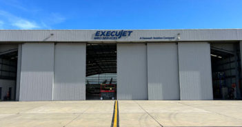 Exterior view of hangar