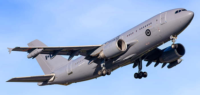 Exterior view of aircraft in flight