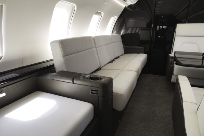 Seats on refurbished Challenger 605