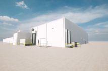 Render of expanded facility exterior