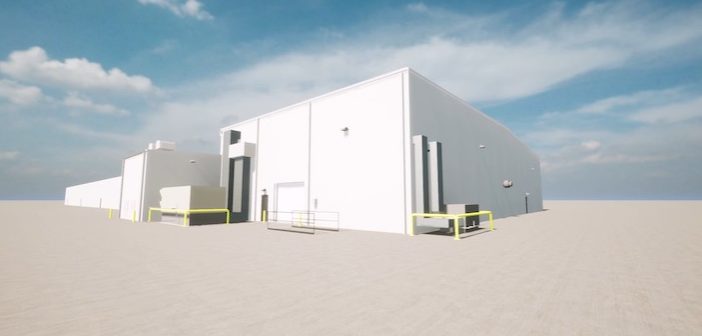 Render of expanded facility exterior