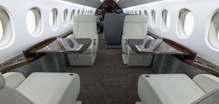 Falcon 900EX cabin interior