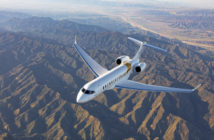 Bombardier Global 7500 in flight