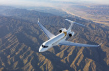 Bombardier Global 7500 in flight