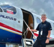 Barry Blackwood boarding Pilatus PC-12