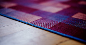 Deep Dyed carpet with check pattern