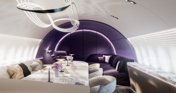 Dining table and seating area