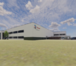 Render of Textron Aviation's parts distribution centre