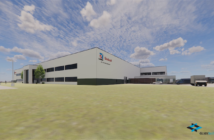 Render of Textron Aviation's parts distribution centre