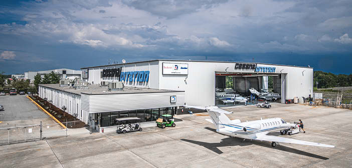 Exterior shot of aircraft service centre