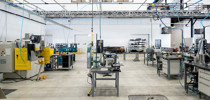 Lab with equipment and benches
