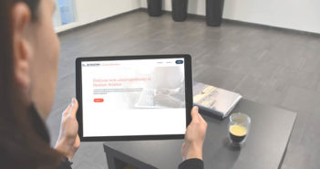 Staffing marketplace shown on tablet