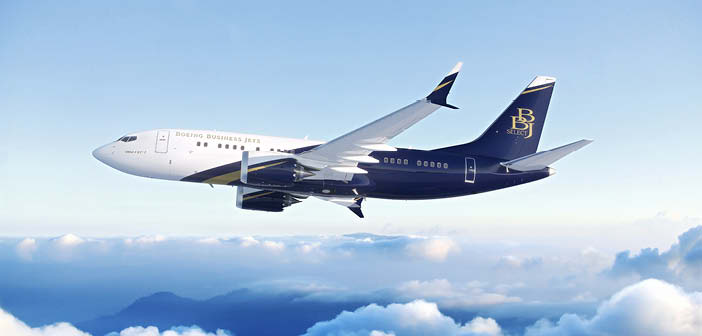 BBJ 737-7 in flight